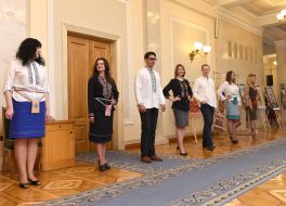 Showing a collection of embroidered