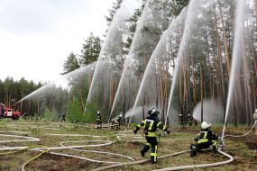 Exercises for the liquidation of emergency situations related to fires in forests