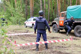 Exercises for the liquidation of emergency situations related to fires in forests