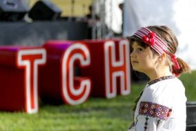 The girl in embroidery