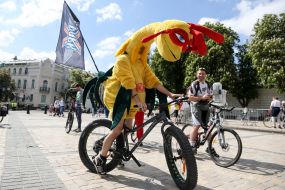 Ukrainian bicycle day in Kiev