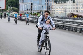 Ukrainian bicycle day in Kiev