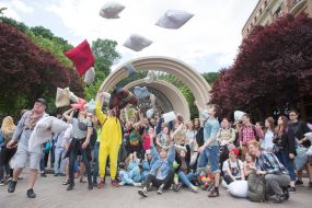 Battle pillows in Kiev