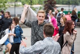Battle pillows in Kiev