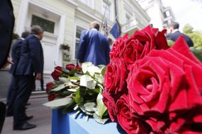 Flowers near British Embassy