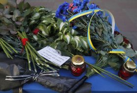 Flowers near British Embassy