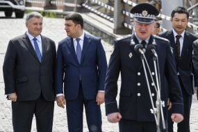 Sergei Knyazev, Arsen Avakov and Vladimir Hroycman