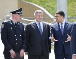 Sergei Knyazev, Arsen Avakov and Vladimir Hroycman