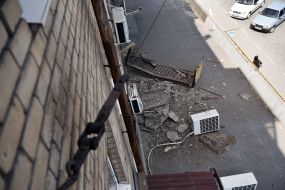 The collapse of the balcony in Zaporozhye