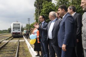 Vladimir Groisman at the railway stretch