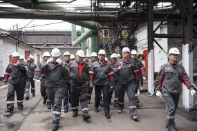 Vladimir Groisman at the metallurgical plant "Azovstal"