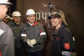 Vladimir Groisman at the metallurgical plant "Azovstal"