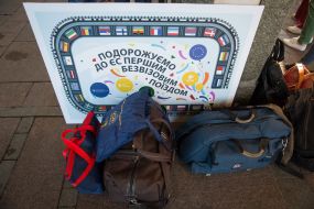 The luggage of passengers