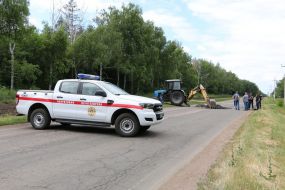 Pyrotechnics found and destroyed a 152-mm artillery shell