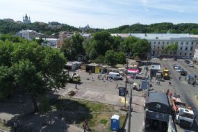 Демонтаж МАФов на Контрактовой площади