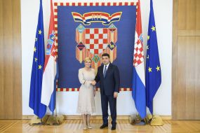 Meeting of Vladimir Groisman and Kolinda Grabar-Kitarović