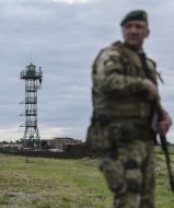 Construction of Ukrainian-Russian border