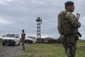 Construction of Ukrainian-Russian border