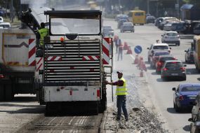 Repair on the overpass near the metro station "Nivki"