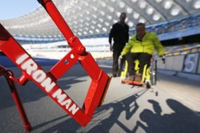 The inscription "Iron man"