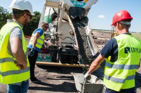 Road works in Poltava region