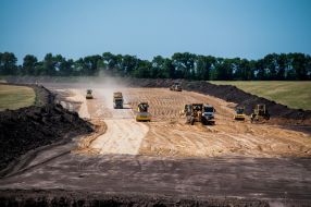 Road works in Poltava region