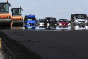 Road works in Odessa region