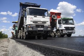 Road works in Odessa region