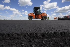 Road works in Odessa region
