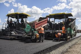 Road works in Odessa region