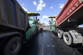 Road works in Odessa region