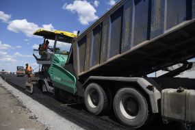 Road works in Odessa region