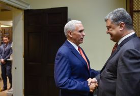 Встреча Петра Порошенко и Майка Пенса