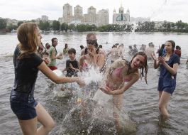 "Water battle" in Kiev