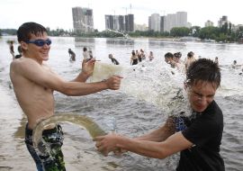 "Water battle" in Kiev
