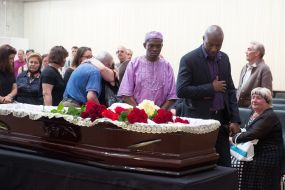 Прощання з ветераном АТО Сергієм Олійником