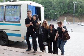 Прощання з ветераном АТО Сергієм Олійником