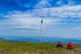 Tourists on Gimbа mountain