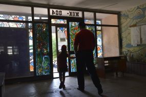 Visitorsin the housing department building