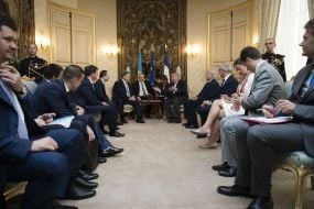 Meeting of Petro Poroshenko and Gerard Larsche