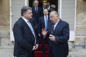 Meeting of Petro Poroshenko and Gerard Larsche
