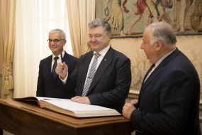Meeting of Petro Poroshenko and Gerard Larsche