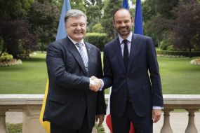 Meeting of Petro Poroshenko and Eouard Philippe