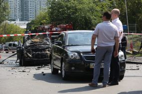 In Kiev a car exploded