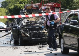 In Kiev a car exploded