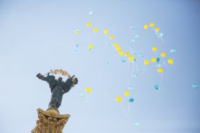 Balloons during the action "Zabutty girshe zradi!"