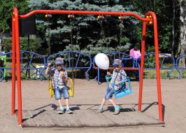 Children on the swing