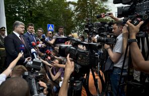 Petro Poroshenko and Svyatoslav Tsegolko