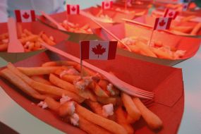 Refreshments with flags of Canada