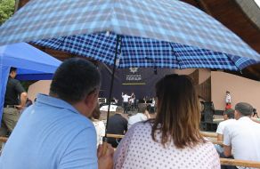 Spectators during the orchestra competition